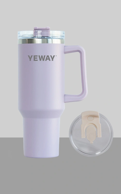 40oz tumbler with non slip base and handle